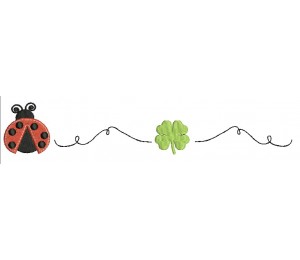 Stickmuster - Ladybug Klee border